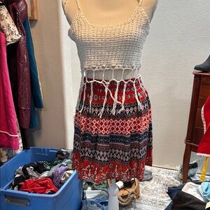 RAGA Red and Black Skater Skirt